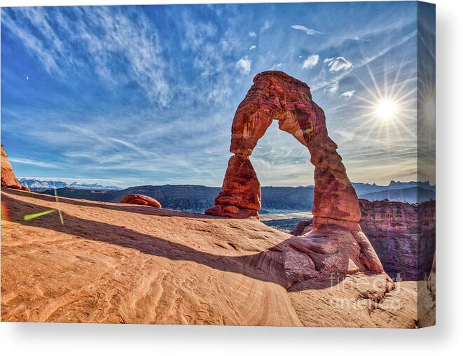 Delicate Arch Arches National Park Utah Canvas Print featuring the photograph Delicate Arch Arches National Park Utah #3 by Dustin K Ryan