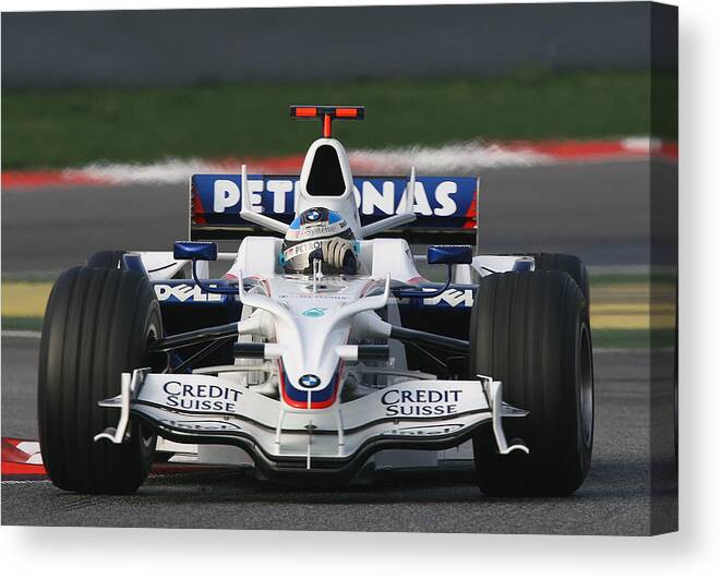 Sauber F1 Team Canvas Print featuring the photograph F1 Testing #3 by Ryan Pierse