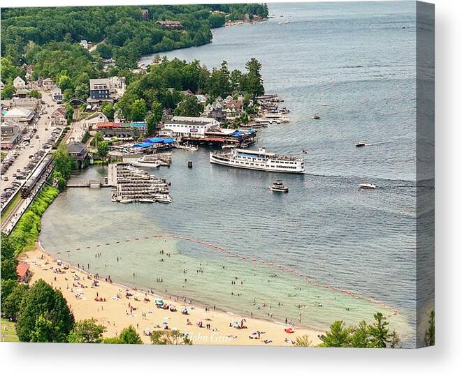  Canvas Print featuring the photograph Weirs Beach #3 by John Gisis