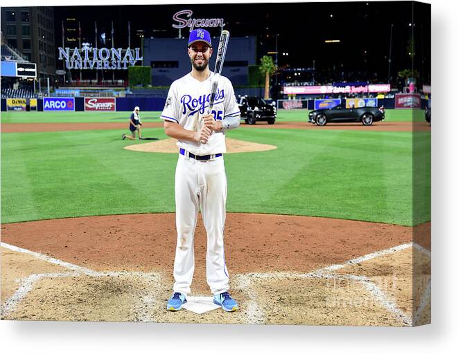 People Canvas Print featuring the photograph Eric Hosmer #4 by Harry How