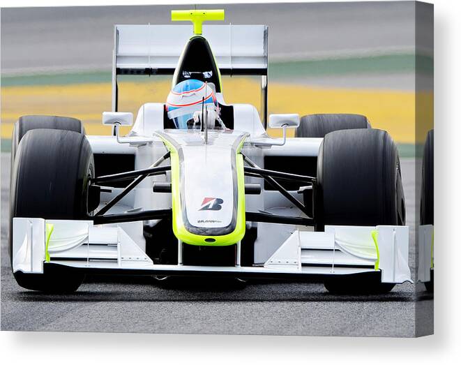 Motion Canvas Print featuring the photograph F1 Testing #4 by Jasper Juinen