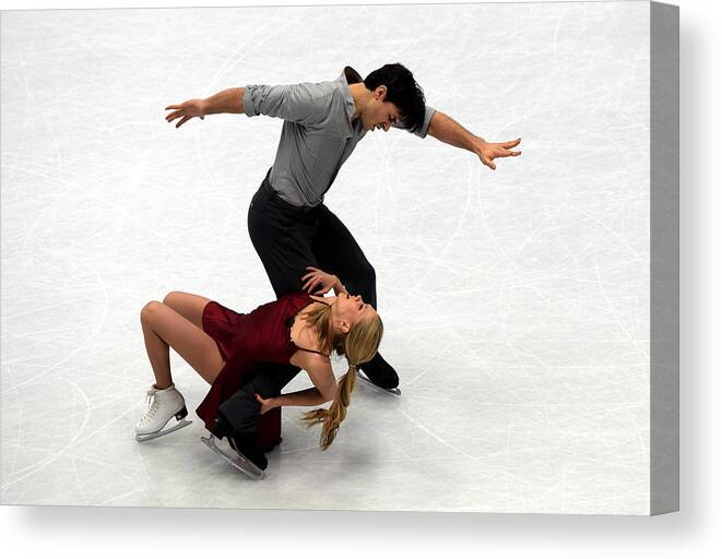 People Canvas Print featuring the photograph World Figure Skating Championships in Milano #4 by Pier Marco Tacca