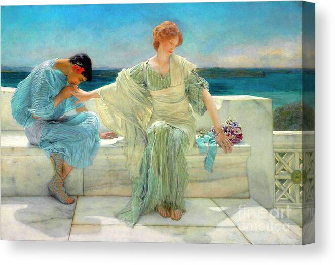 Ask Me No More Canvas Print featuring the painting Ask me no more #5 by Lawrence Alma-Tadema