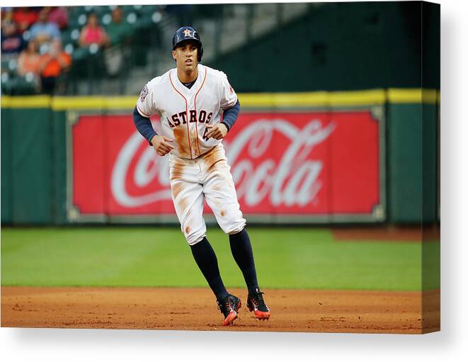 People Canvas Print featuring the photograph George Springer by Scott Halleran