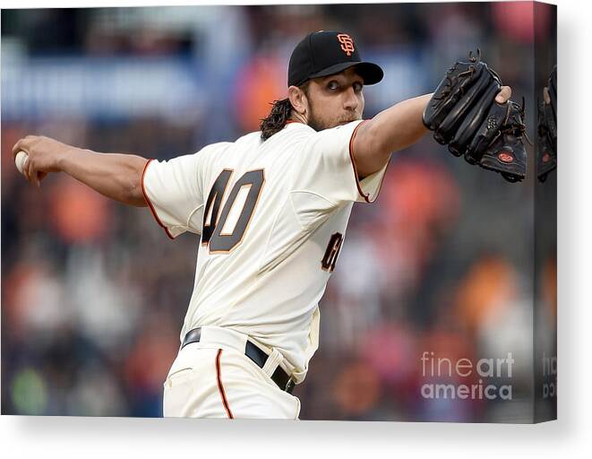 San Francisco Canvas Print featuring the photograph Madison Bumgarner by Thearon W. Henderson