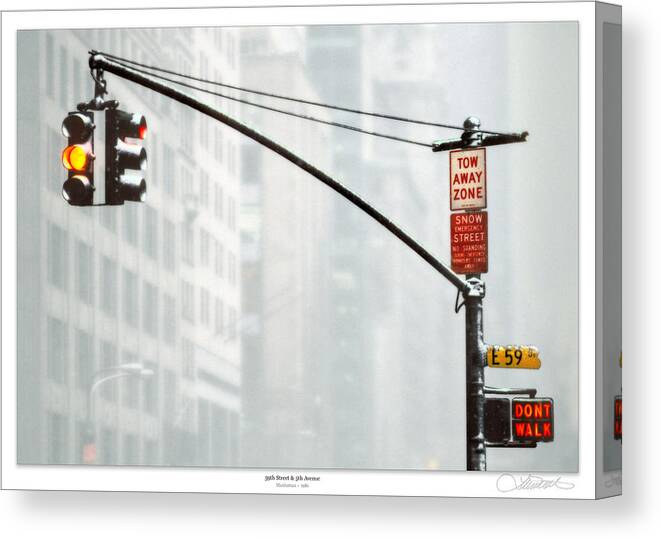 Nyc Canvas Print featuring the photograph 59th and 5th Ave by Lar Matre