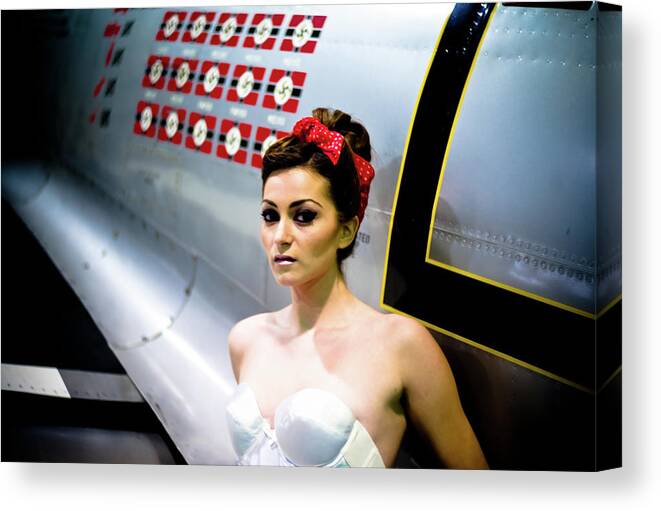 Leica M8 Canvas Print featuring the photograph Ameican Air Power Museum, Pin Up and Airplanes #6 by Eugene Nikiforov