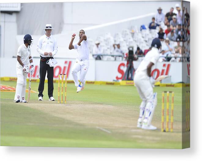 International Match Canvas Print featuring the photograph 1st Sunfoil Test: South Africa v India, Day Four by Gallo Images
