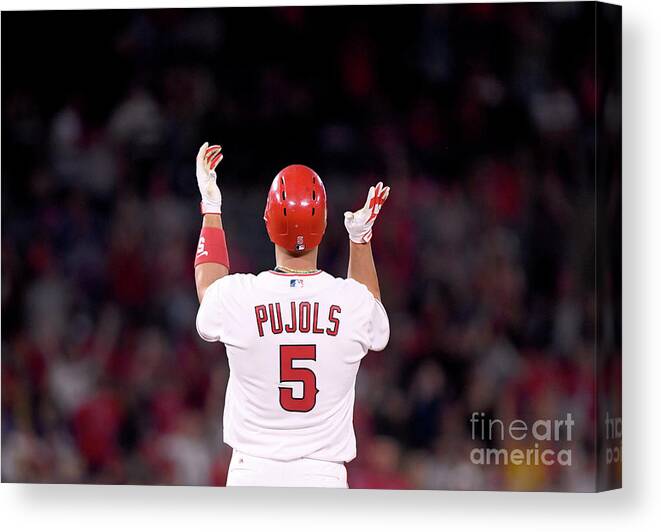 Second Inning Canvas Print featuring the photograph Albert Pujols by Harry How