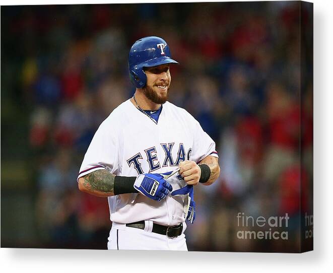 Second Inning Canvas Print featuring the photograph Josh Hamilton by Ronald Martinez