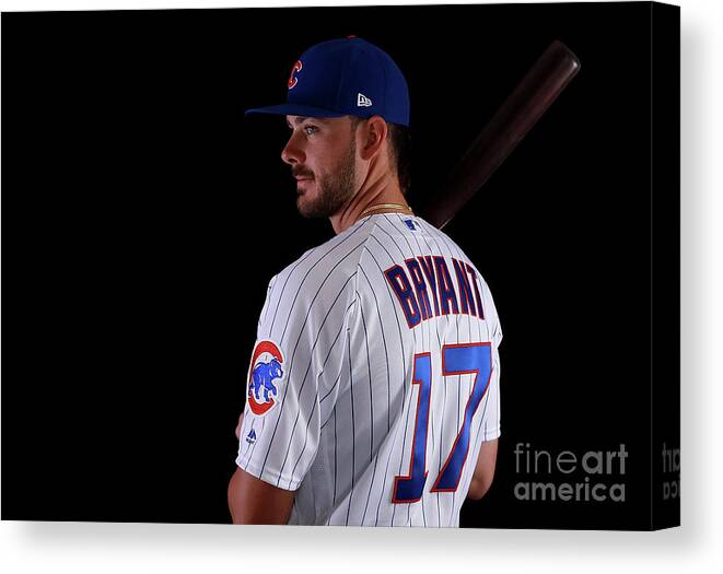 Media Day Canvas Print featuring the photograph Kris Bryant #7 by Gregory Shamus