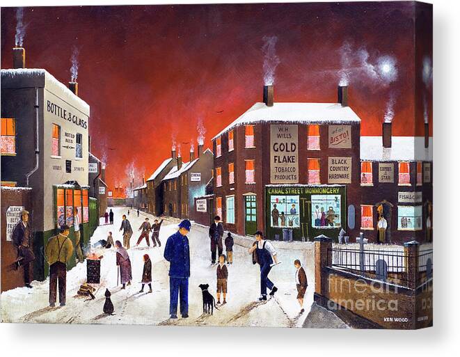 England Canvas Print featuring the painting Blackcountry Village Community - England by Ken Wood