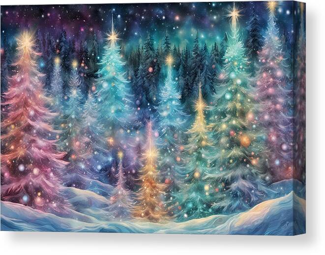 Forest Canvas Print featuring the photograph A Christmas Fantasy by Cate Franklyn