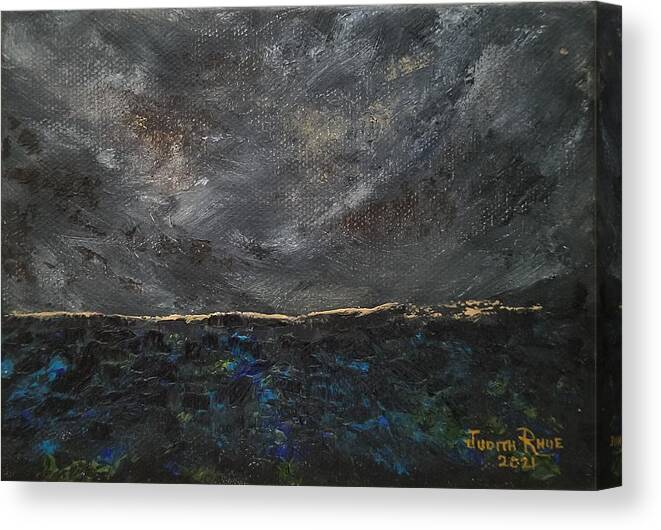 Storm Canvas Print featuring the painting A Passing Storm by Judith Rhue