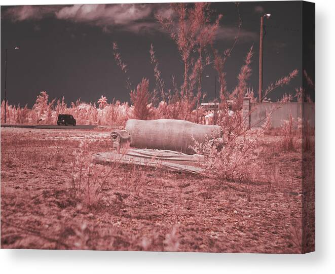 Infrared Photography Canvas Print featuring the photograph Abandoned by Gian Smith