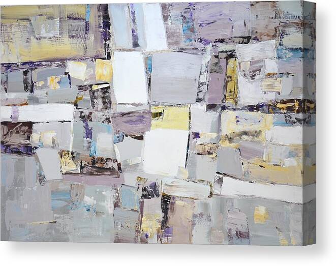 Abstraction Canvas Print featuring the painting Abstraction Tokyo by Iryna Kastsova