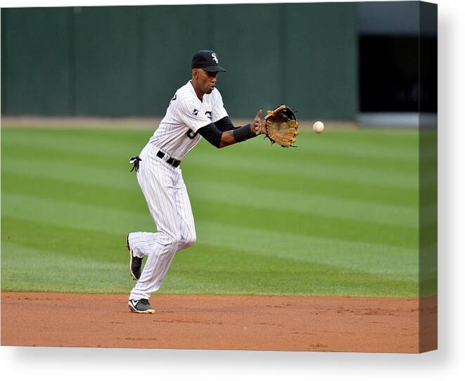 Second Inning Canvas Print featuring the photograph Alexei Ramirez by Brian Kersey