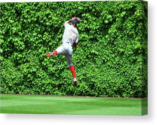 People Canvas Print featuring the photograph Anthony Rizzo and Bryce Harper by David Banks