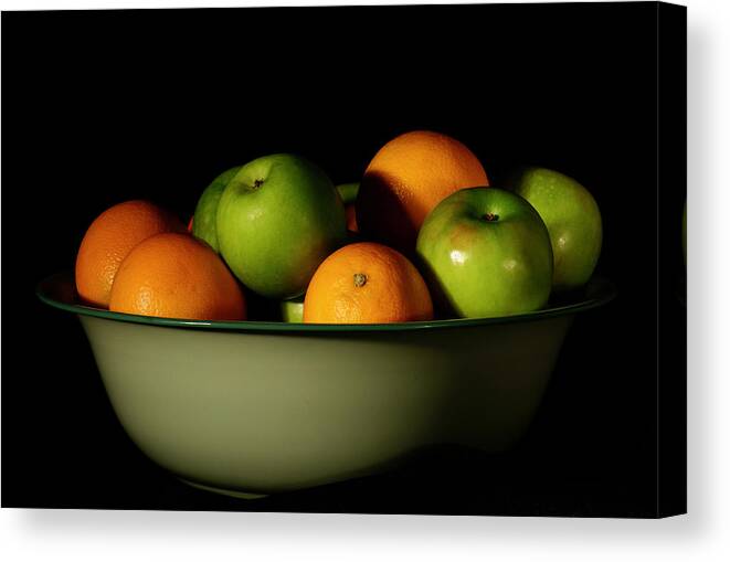 Fruit Canvas Print featuring the photograph Apples and Oranges by Angie Tirado
