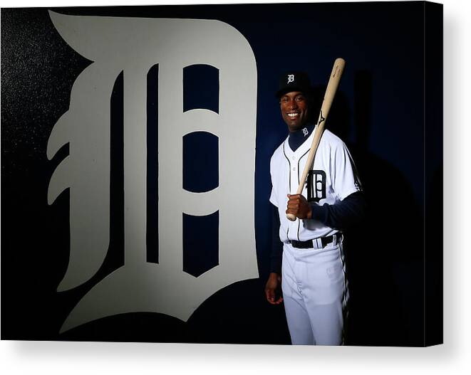 Media Day Canvas Print featuring the photograph Austin Jackson by Kevin C. Cox