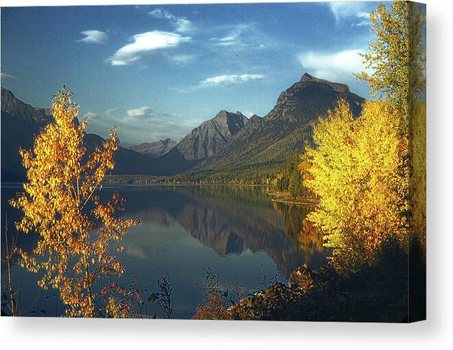 Lake Canvas Print featuring the photograph Autumn Lake Reflections by Russel Considine