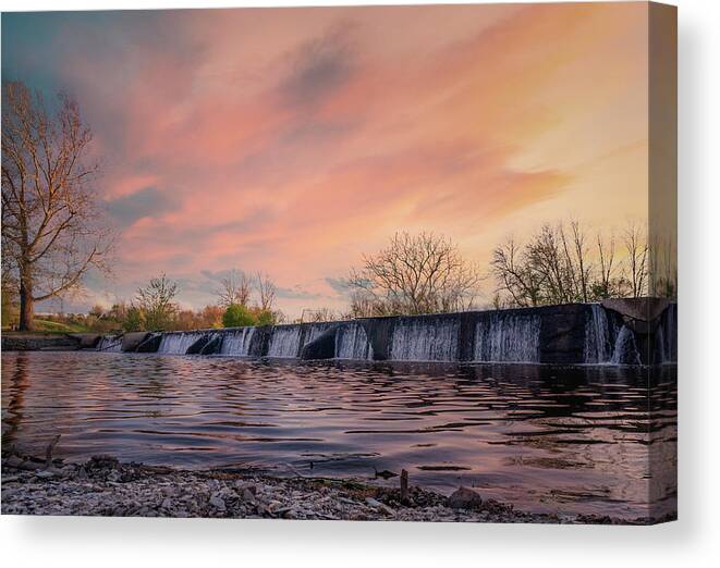 Wehr's Canvas Print featuring the photograph Below Wehrs Dam by Jason Fink