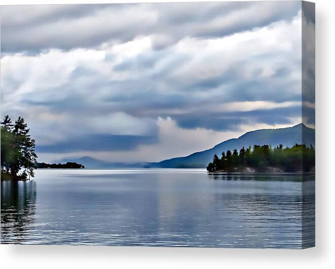 Clouds Canvas Print featuring the photograph Big Clouds Over Lake George by Russ Considine