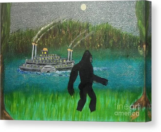 Bigfoot Canvas Print featuring the painting Big Foot by David Westwood