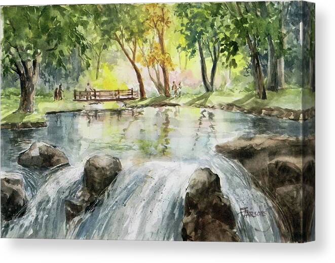 Parsons Canvas Print featuring the painting Boyle Park by Sheila Parsons