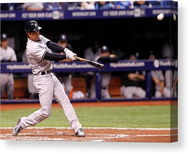 Second Inning Canvas Print featuring the photograph Brian Roberts by Brian Blanco