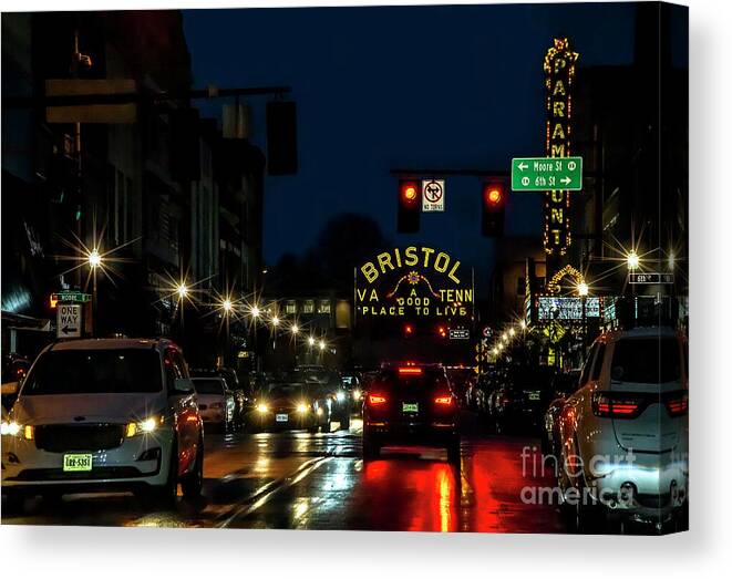 Bristol Canvas Print featuring the photograph Bristol Nights by Shelia Hunt