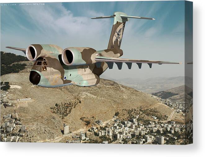 Osprey Canvas Print featuring the digital art C-14I Golyat by Custom Aviation Art