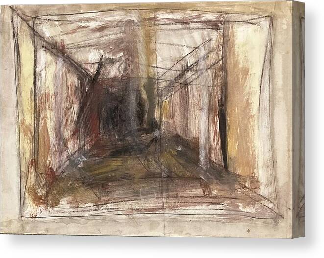 Cage Canvas Print featuring the painting Cages I by David Euler