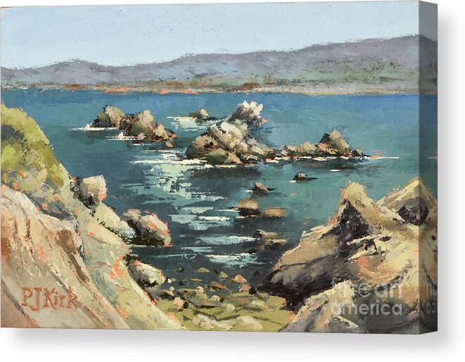 Landscape Canvas Print featuring the painting Canary Point Overlook by PJ Kirk