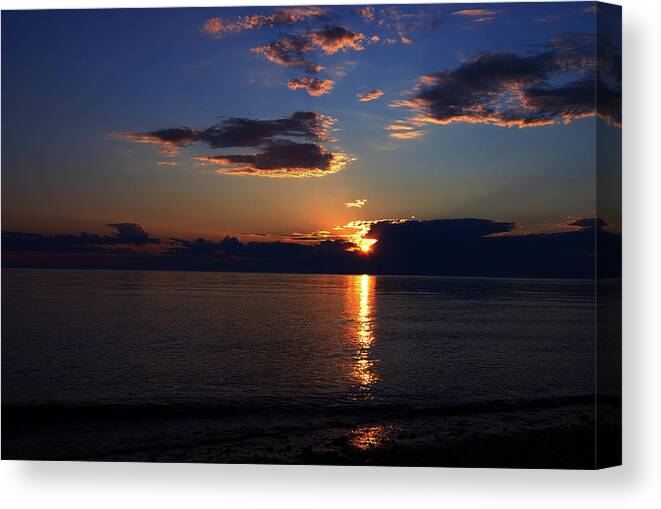 Sunset Canvas Print featuring the photograph Cape Cod Sunset by Flinn Hackett