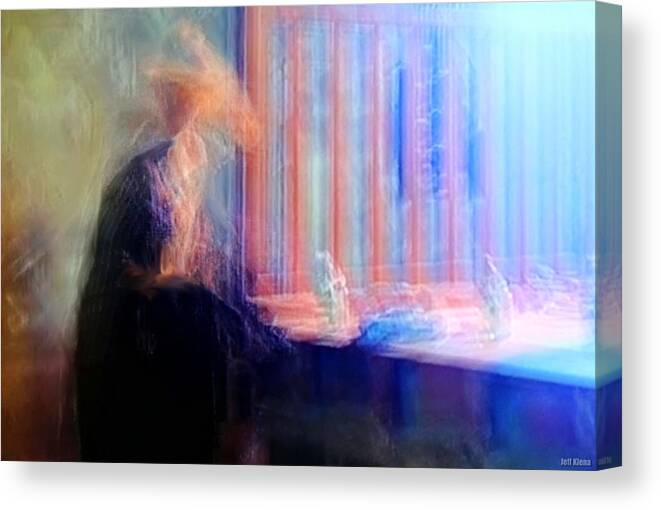 Casual Canvas Print featuring the digital art Casual Recoil by Jeff Klena