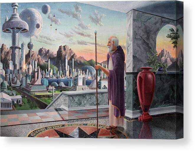 Sage Canvas Print featuring the painting Change in Time by Michael Goguen