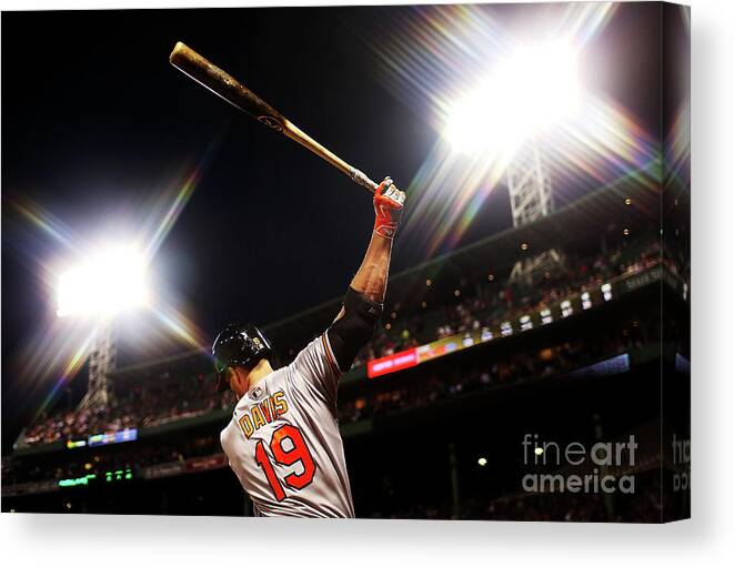 American League Baseball Canvas Print featuring the photograph Chris Davis by Adam Glanzman