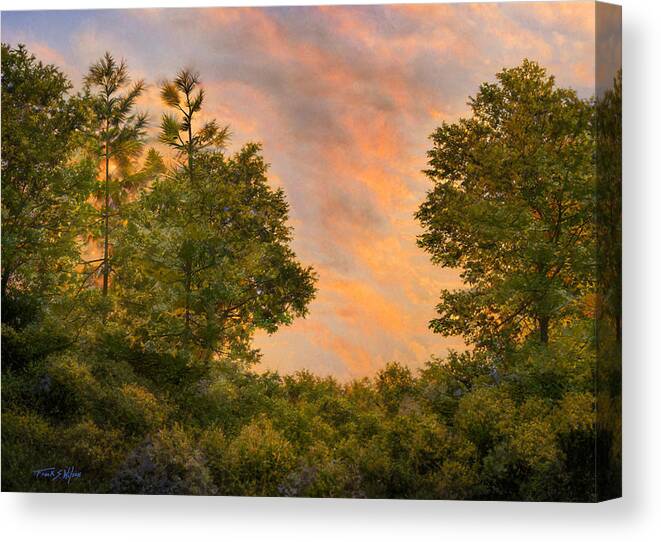 Clouds In The Foothills Canvas Print featuring the digital art Clouds In The Foothills D by Frank Wilson