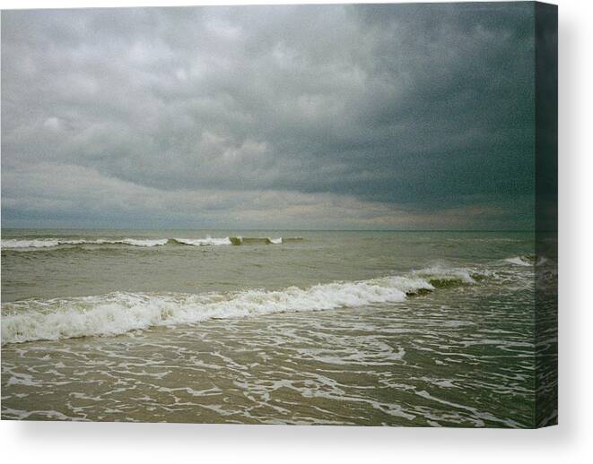 Atlantic Canvas Print featuring the photograph Clouds Portend the Storm by Carol Whaley Addassi