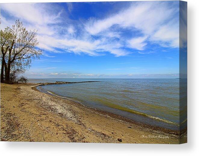 Lake Erie Canvas Print featuring the photograph Coastal Ohio Series 2 by Mary Walchuck