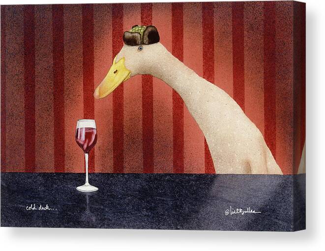 Will Bullas Canvas Print featuring the painting Cold Duck... by Will Bullas
