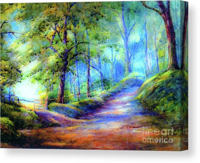 Landscape Canvas Print featuring the painting Coming Home Country Road by Jane Small
