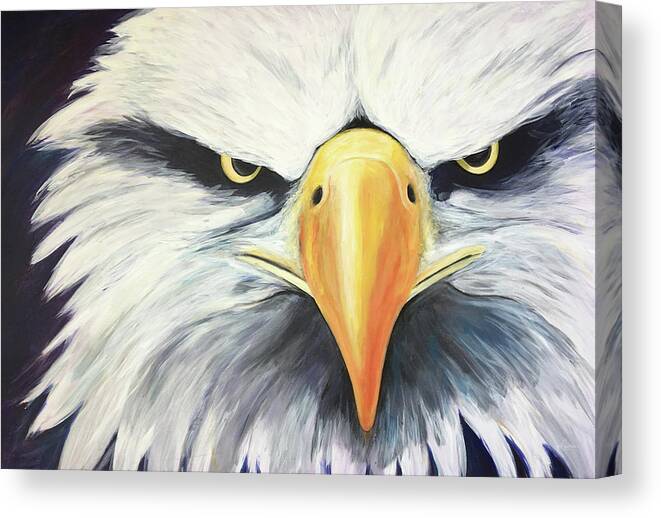 Eagle Canvas Print featuring the painting Conviction by Pamela Schwartz