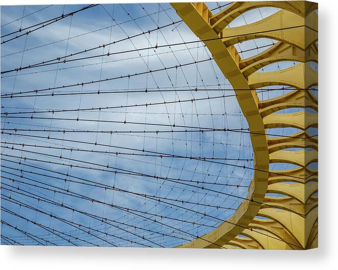 New York State Pavilion Canvas Print featuring the photograph Daisy Abstract by Cate Franklyn