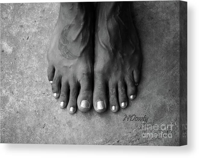 Dancer's Feet Canvas Print featuring the photograph Dancer's Feet by Natalie Dowty