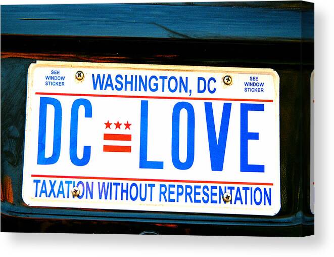Travel Canvas Print featuring the photograph DC Love by Claude Taylor