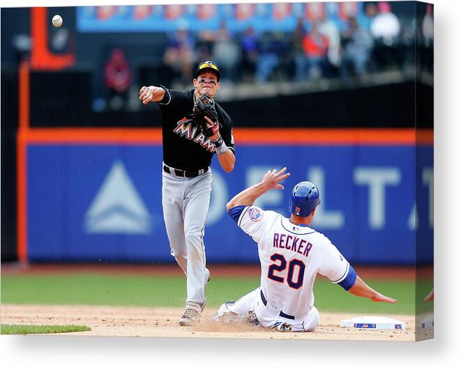 Double Play Canvas Print featuring the photograph Derek Dietrich by Jim Mcisaac