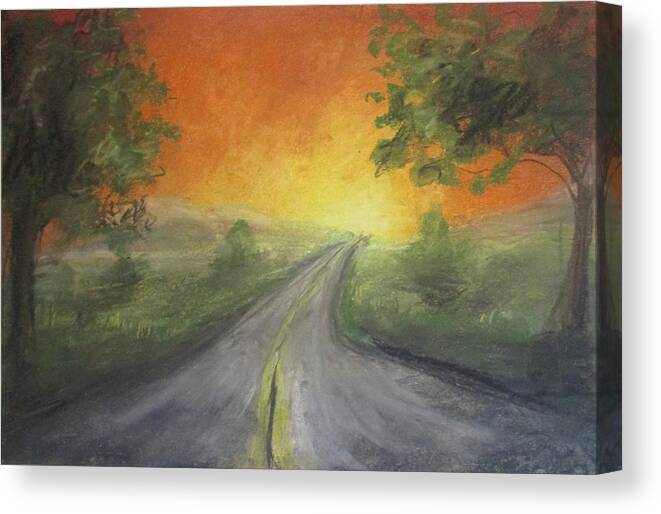 Journey Canvas Print featuring the painting Destined Fate by Jen Shearer