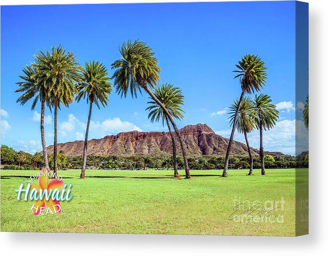 Post Card Canvas Print featuring the photograph Diamond Head State Monument Post Card by Aloha Art